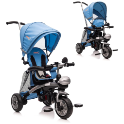 Triciclo Infantil 6 em 1 com Alça Ajustável e Assento Reversível para Crianças de 1 a 5 Anos, NITOESS, Azul