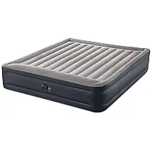 Colchão Inflável Casal King Size, bomba de ar interna incluída, 110v, INTEX, Cinza escuro