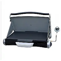 George Foreman GP200R acampamento portátil de propano e grade traseira, churrasqueira a gás portátil, churrasqueira de acampamento, vermelha