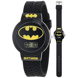 Relógio de Quartzo Digital para Crianças de 5 até 15 Anos, Accutime Batman, Preto