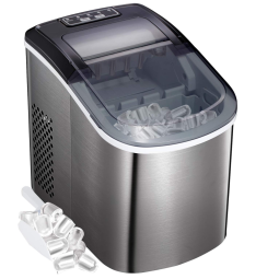 Bossin Countertop Ice Maker Portable Ice Making Machine Bullet Ice Cubes Ready in 6 Mins Makes 26 lbs Ice in 24 hrs Perfect for Home