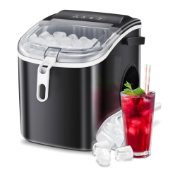 Máquina de Gelo até 11 kg em 24H Portátil, 110v, ZAFRO, Preto