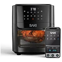 Forno Fritadeira Elétrica Air Fryer 13 Litros 9 em 1 com Painel de Controle Digital, 110V 1700W, SAKI RA018 AF, Preta