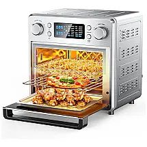 Forno Elétrico 15L de Bancada 24 em 1 com Controle de Temperatura e Temporizador, Aço Inoxidável, 110v, SUKITEKIE AB15L, Prateado
