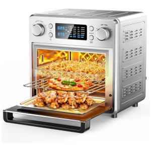 Forno Elétrico 15L de Bancada 24 em 1 com Controle de Temperatura e Temporizador, Aço Inoxidável, 110v, SUKITEKIE AB15L, Prateado