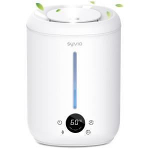 Umidificador Ultrassônico Portátil Syvio 2,8L até 24H, Silencioso e Giratório em 360 , Branco