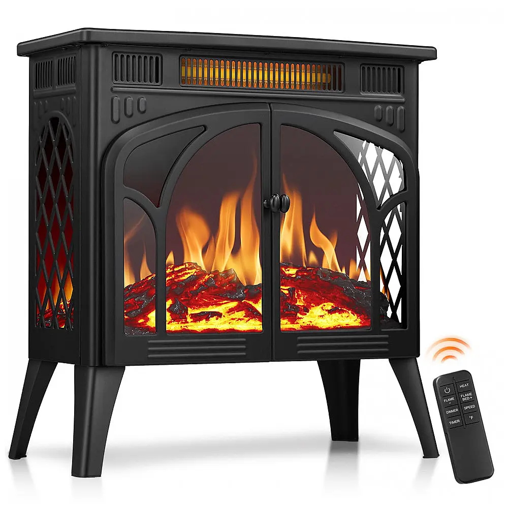 Lareira Elétrica de Piso R.W.FLAME S230B 63,5 cm Estilo Catedral Aquecimento Infravermelho 1500 W Uso Interno