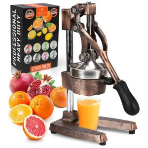 Zulay Espremedor Manual Profissional, Aço Inoxidável, Bronze