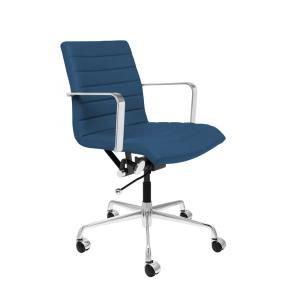 SOHO Cadeira de Escritório Ergonômica Giratória com Encosto Médio, LAURA DAVIDSON FURNITURE, Azul