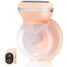 Bomba Tira Leite Unica Elétrica Recarregável com Painel Digital 3 Modos e 9 Níveis de Sucção, MINIQ, Laranja