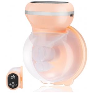 Bomba Tira Leite Unica Elétrica Recarregável com Painel Digital 3 Modos e 9 Níveis de Sucção, MINIQ, Laranja