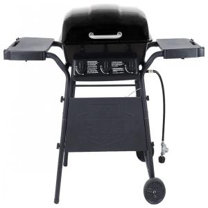 Expert Grill Churrasqueira a Gás 27.000 BTU com 3 Queimadores e Mesas Laterais em Aço Inoxidável, Preto