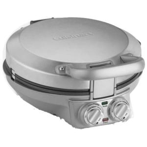 Máquina de Waffle, 4 Fatias, Crepe, Pizzelle, Pancake, 110v, CUISINART CPP 200, Prateado