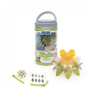 Conjunto de construção Interlox Leaves Guidecraft com 96 peças em formato de folhas feitas com material reciclado