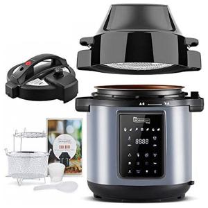 MICHELANGELO Panela de Pressão Elétrica 6L Multifuncional Automática, 110V, 1400W, Azul