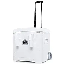 Cooler Térmico 50L com Desempenho Profissional e Rodas, IGLOO, Branco