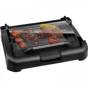 Churrasqueira Elétrica Grill com Controle de Temperatura, 110V 1800W, Nozaya, Preta