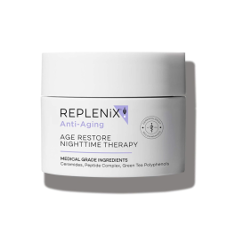 Creme Noturno Anti Idade para Rosto e Pescoço com Ceramidas e Chá, REPLENIX 895, Branco