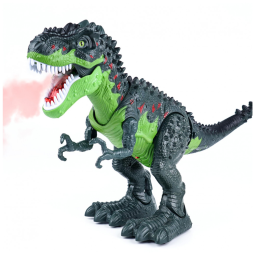 AHCo. Grande Brinquedo de Dinossauro TRex para Caminhar para Crianças Realista com Olhos 3D, Jato de Névoa, Luzes e Rugido Presente para