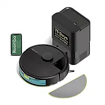 Robô Aspirador e Esfregão iRobot Roomba 105X Combo Preto com Base AutoEsvazio LiDAR WiFi