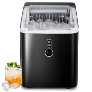 Máquina de Gelo Automática até 2.2Kg, H Aço Inoxidável com Painel de Controle, 110v, ZAFRO, Preto