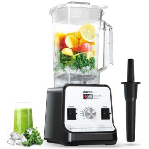 Liquidificador de Alta Potência 2L com 3 Predefinições e 7 Velocidades, 110V 1500W, Aeitto, Preto