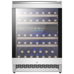 Adega Climatizada de Zona Dupla para 49 Garrafas com Controle Digital, 110V, SUENO, Prata