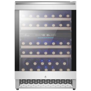 Adega Climatizada de Zona Dupla para 49 Garrafas com Controle Digital, 110V, SUENO, Prata