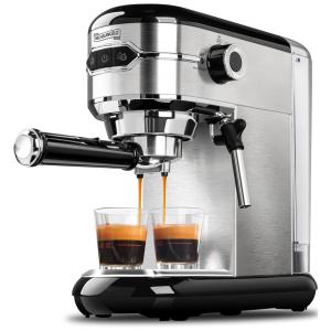 Cafeteira Elétrica Expresso Automática 15 Bar de Aço Inoxidável, 1450W, 110v, MICHELANGELO, Prateado