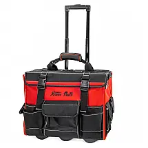 Bolsa de Ferramentas Organizadora com Rodas e 19 Compartimentos, e, XTREMEPOWERUS 90700 XP, Preto