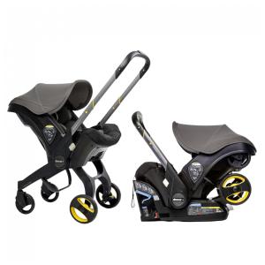 Cadeira de Bebê para Carro 2 em 1 com Rodas para Transporte e Cinto Reforçado, Ideal para Recém Nascidos, DOONA SP101 10 030 003, Cinza