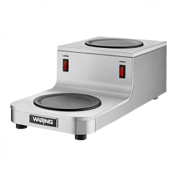 Waring WCW20R - Aquecedor Duplo para Café com 140W, Aço Inoxidável e Design Compacto