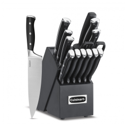 Conjunto de Facas Cuisinart C77BTR15PBK em Aço Inoxidável com Bloco de Bancada Multinível, 15 Peças, Preta