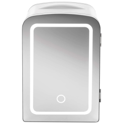 Mini Geladeira para Skincare 4 Litros com Espelho e LED, 110V, CHEFMAN, Branco
