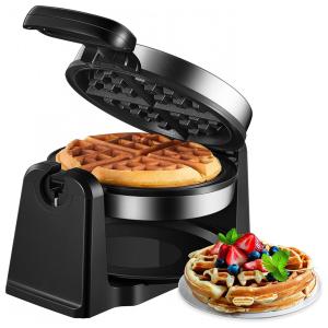 Belgian Waffle Maker, AICOOK 180 Flip Double Waffle Iron 4 Slice, Non Stick Plates, Removable Drip Tray Rotating, 1000W Adjustable