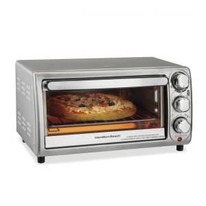 Forno Elétrico de Bancada com Controle de Temperatura e Temporizador, Aço Inoxidável, 110v, HAMILTON BEACH 31143, Prateado