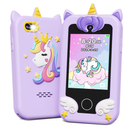 Telefone Brinquedo Infantil KOKODI Unicórnio Para Meninas 3-10 Anos, Tela Touchscreen HD, Câmera Dupla, 8GB, Brinquedo Educativo Para