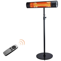 Aquecedor Externo Elétrico com Vidro Nano 3 Modos de Aquecimento, à prova d'água IP65, Proteção Contra Tombamento e Superaquecimento