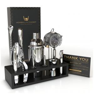 Kit Bn Profissional 13 Peças em Aço Inoxidável com Suporte e Livro de Receitas, Cor, HIGHBALL CHASER, Prateado