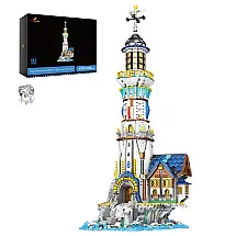 Kit de Construção Farol Medieval com 3228 Peças, JMBricklayer, Branco