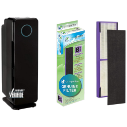Germ Purificador de Ar com Filtro HEPA com Desinfetante UV de Bactérias, GUARDIAN TECHNOLOGIES, Preto