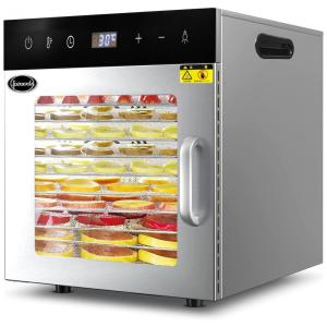 Desidratador de Alimentos Profissional com 10 Bandejas e Controle Digital 110V 800W, iproods, Prata