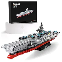Kit de Construção Porta Aviões Classe Nimitz com Componentes Tecnológicos, Conjunto de Exibição USS George HW Bush e 1969 Peças, Nifeliz