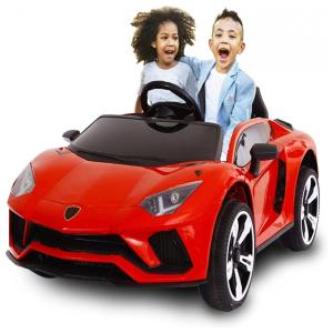 Carro Elétrico Infantil Recarregável com Controle Remoto e 3 Velocidades, SHS, Vermelho