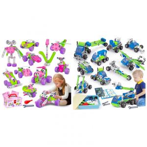 Kit Blocos de Construção STEM Tsomtto 18 em 1 com 175 Peças para Crianças a Partir de 4 Anos