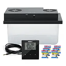 Umidificador Elétrico Briidea Preto para Gabinetes 283 L com Display LCD e Controle de 30% a 80% de Umidade 12V