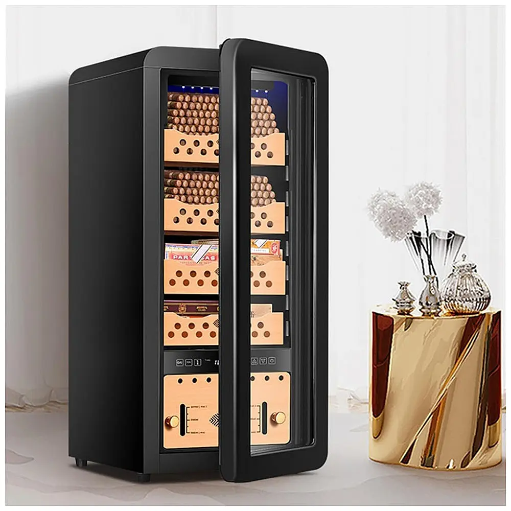 Humidor Elétrico RCJCQSR Preto com Resfriamento, Aquecimento e Controle de Umidade para 500 Charutos com Gavetas de Cedro Espanhol 110V — foto 2