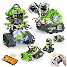 Kit robô AI 5 em 1 Opmind com 478 peças, app e controle remoto, robótica STEM para crianças a partir de 6 anos