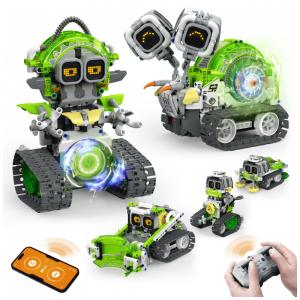 Kit robô AI 5 em 1 Opmind com 478 peças, app e controle remoto, robótica STEM para crianças a partir de 6 anos