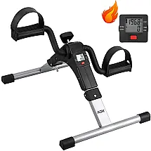 AGM Mini Bicicleta Ergométrica Elétrica para Idosos e Exercícios de Braço e Perna com Tela LCD, Prata